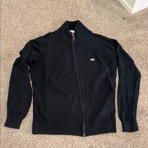 Lacoste Men's Black Zip-Up Sweater